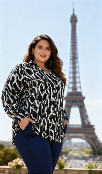 Picture of CURVY GIRL SHIRT WITH BUTTONS